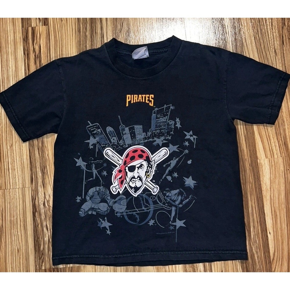 Pittsburgh Pirates VTG Vintage Boys T Shirt‎ Graphic Tee Sz 8